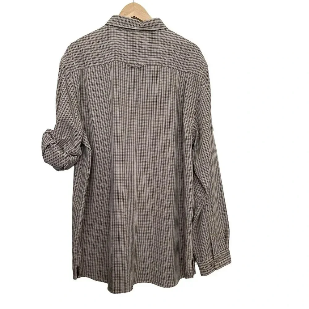 The North Face Roll‎ Sleeve Plaid Hiking Shirt size XL Outdoor